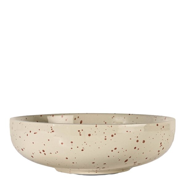 Ditte serveringsskål 21x7 cm beige/burgunder