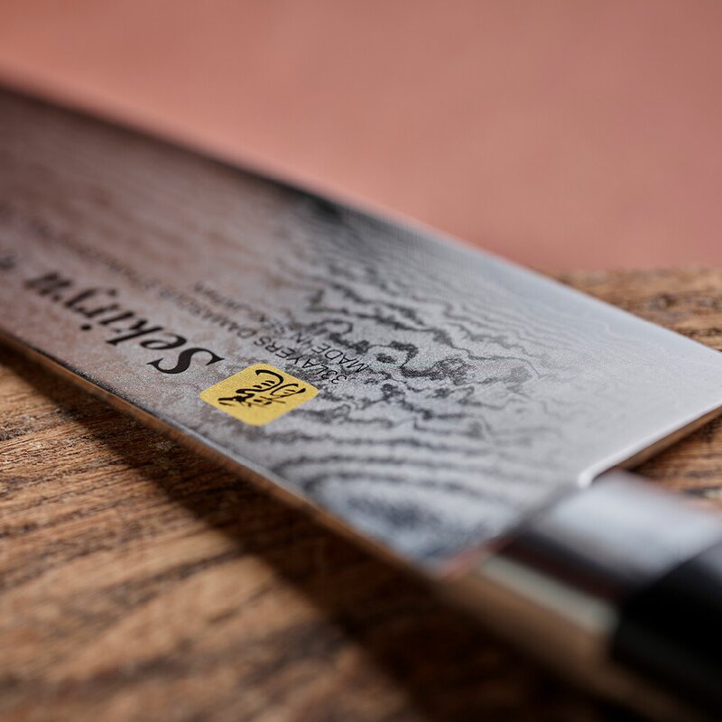 Damask filetkniv 27 cm svart