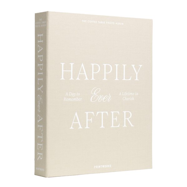 Fotoalbum Happily Ever After bryllupsalbum beige