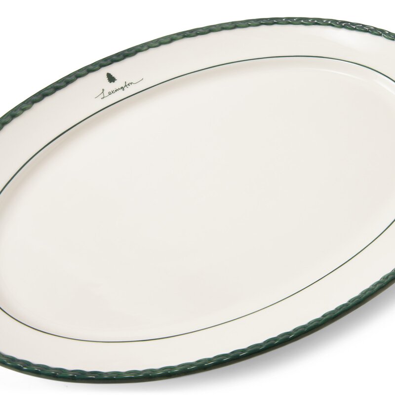 Holiday serveringsfat 42 cm hvit/grønn