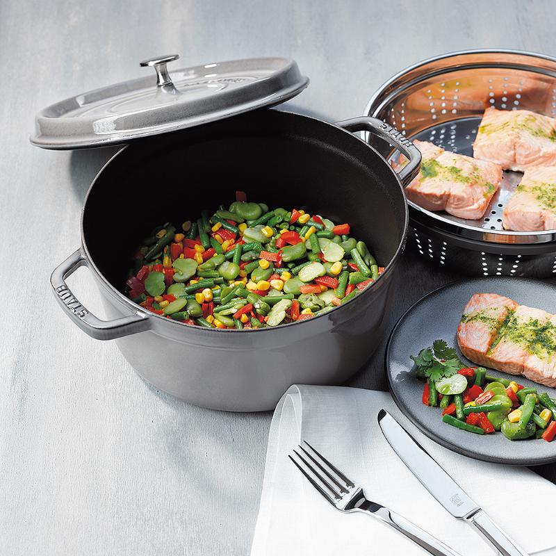 La Cocotte rund gryte 28 cm 6,7L grå