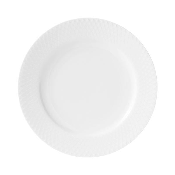Rhombe tallerken 21 cm hvit