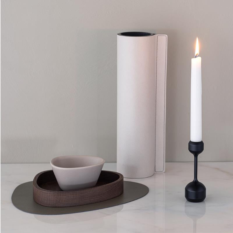 Silhouette lysestake 12 cm svart