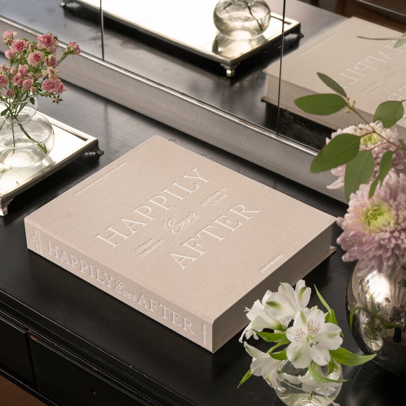 Fotoalbum Happily Ever After bryllupsalbum beige