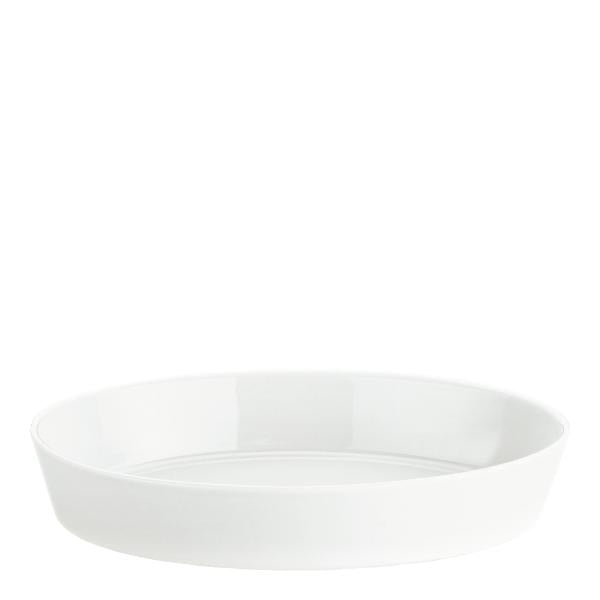 Fat ovalt stort 36 cm hvit