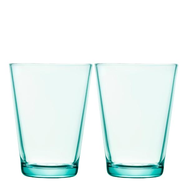 Kartio glass 40 cl 2 stk vanngrønn