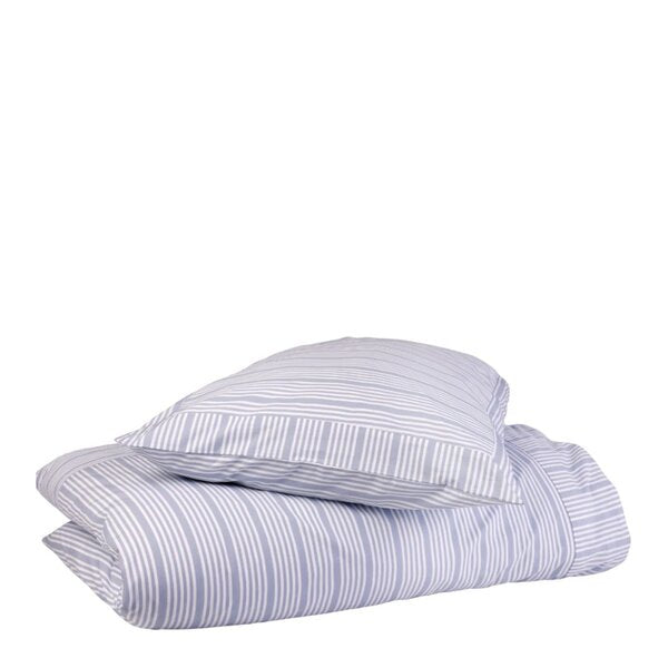 Bedding Collection dynetrekk 140x220+50x70 cm powder blue stripes