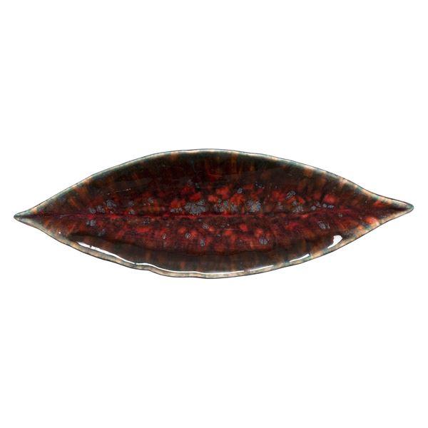 Riviera asjett laurbær 18x5,7 cm granat/svart