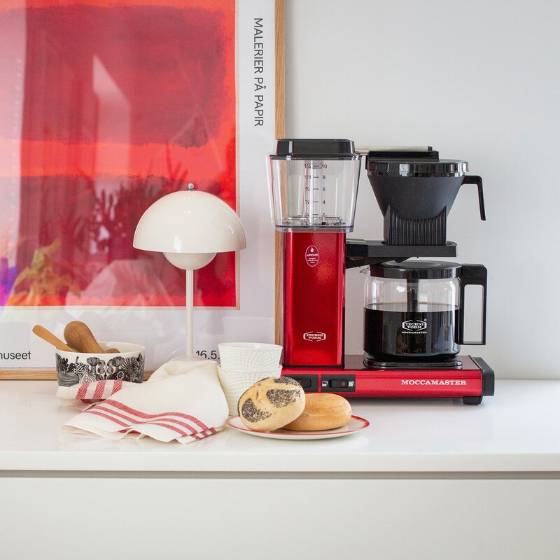 Optio kaffetrakter 1,25L rød metallic