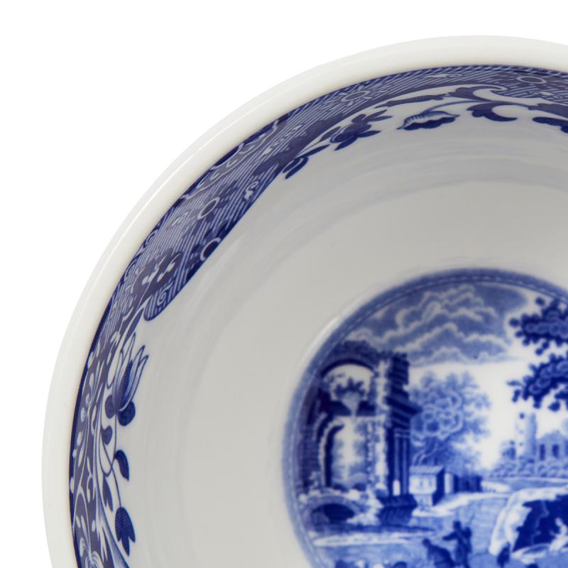Blue Italian dippskål 10 cm 4 stk blå/hvit