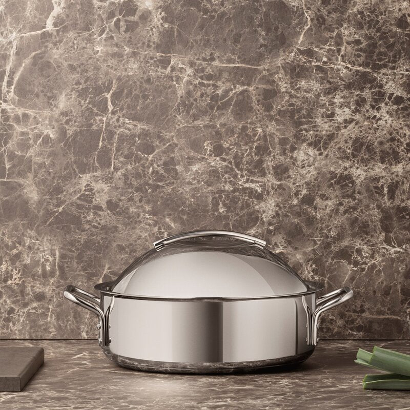 Stainless Steel sautégryte 3,5L keramisk Slip-Let® belegg