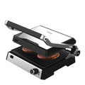 Møn Proff bord/paninigrill 2000W rustfritt stål/svart