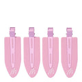No crease hårklemme jumbo 4 stk rosa