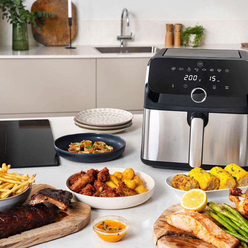 Easy Fry Mega airfryer 7,5L svart/stål