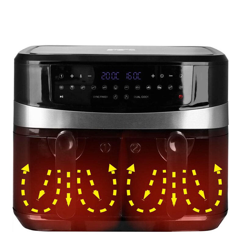 Dobbel airfryer 10L svart