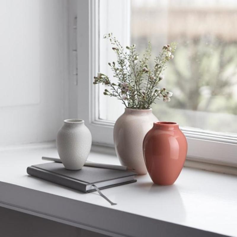 Knabstrup vasesett 3 stk rosatoner