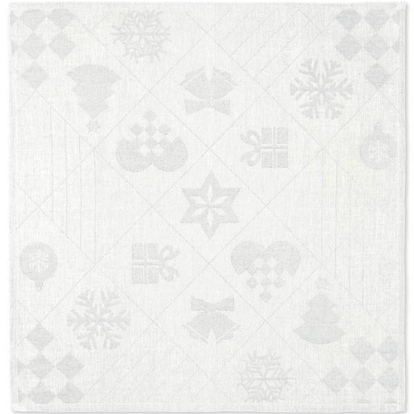 Natale juleserviett i stoff 45x45 cm offwhite