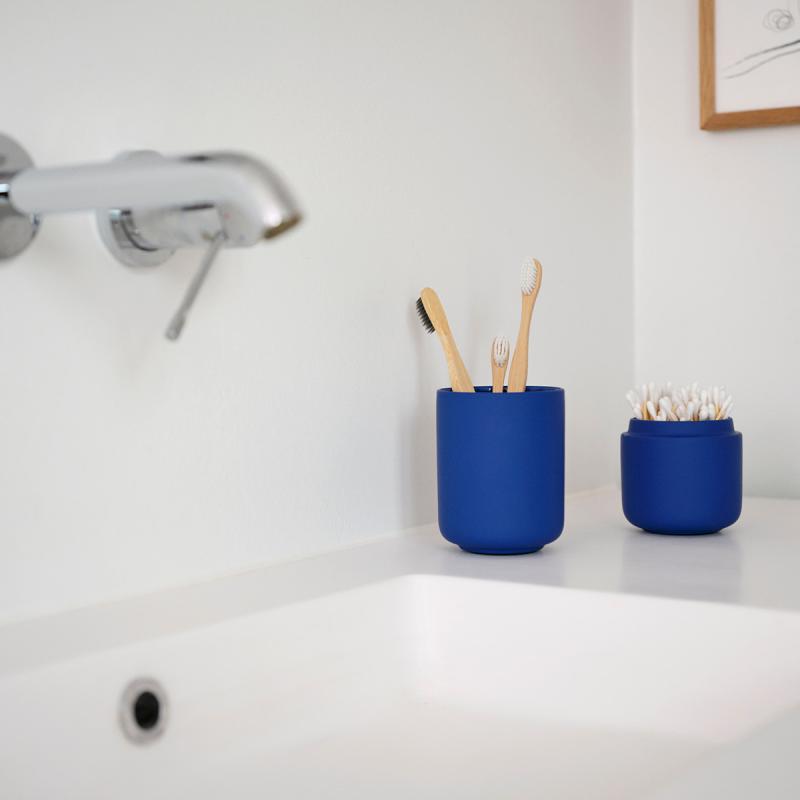 Ume krukke med lokk 10 cm indigo blue