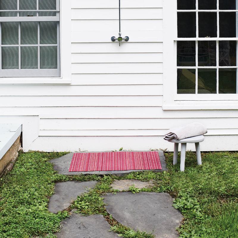 Skinny Stripe dørmatte 61x91 cm raspberry