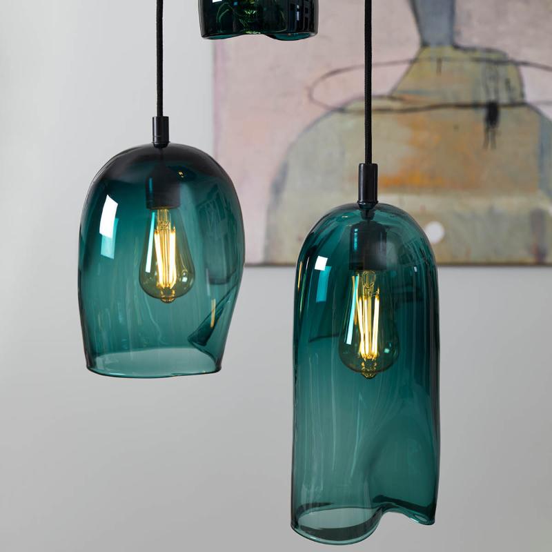 Klem lampe stor 37 cm lagune