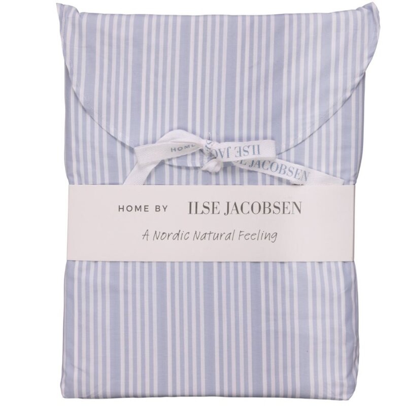 Bedding Collection dynetrekk 140x200+63x60 cm powder blue stripes