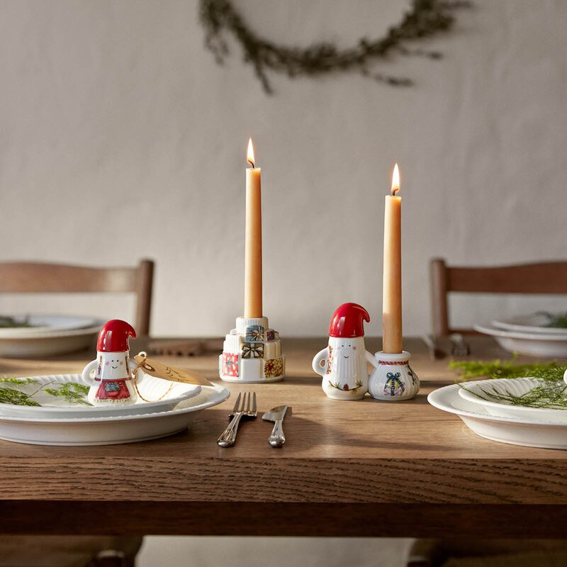 Hammershøi Christmas lysestake 8,5 cm nissefar