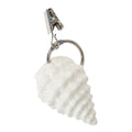Shell dukholder i steingods 6x4 cm hvit