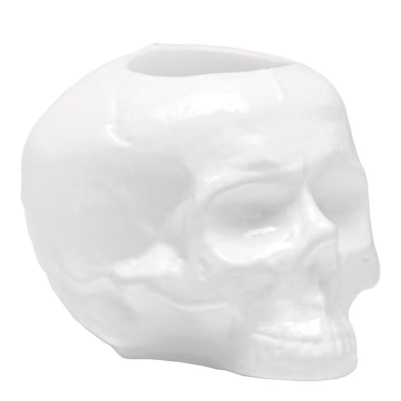 Still Life skull lyslykt 8,5 cm offwhite