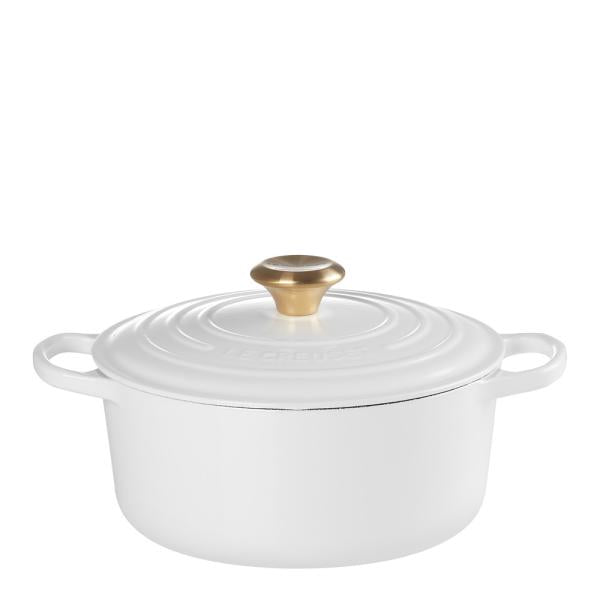 Signature støpejernsgryte rund 24 cm 4,2L white