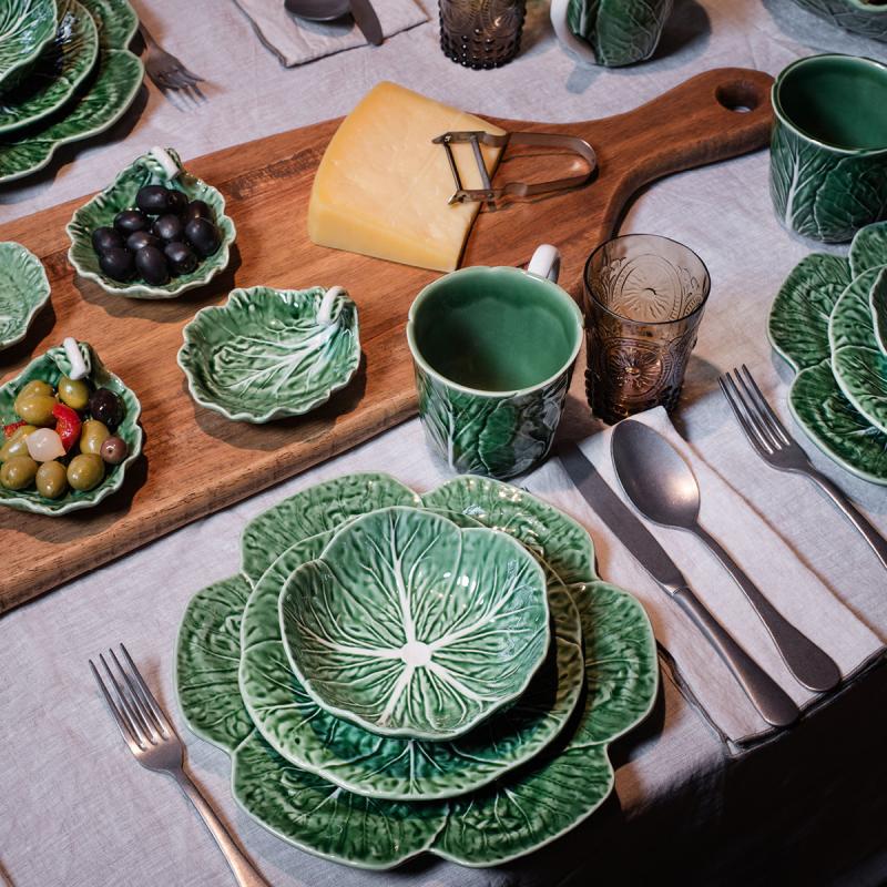 Cabbage tallerken kålblad 19 cm grønn