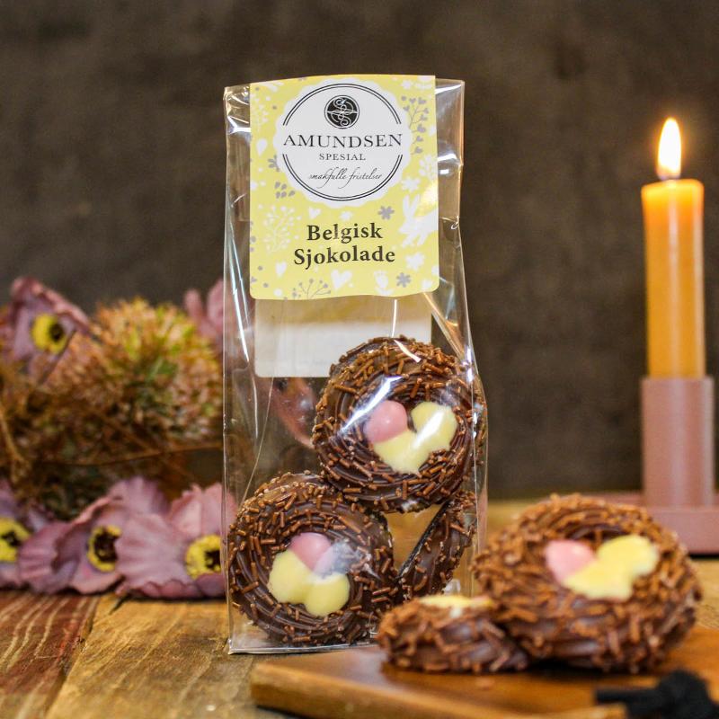 Sjokolade fuglereir 150g gul