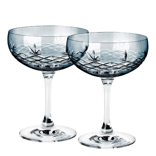 Crispy Gatsby champagneskål 30 cl 2 stk sapphire