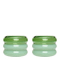 Bubble. telysholder 2 stk 5,6 cm green/milky green