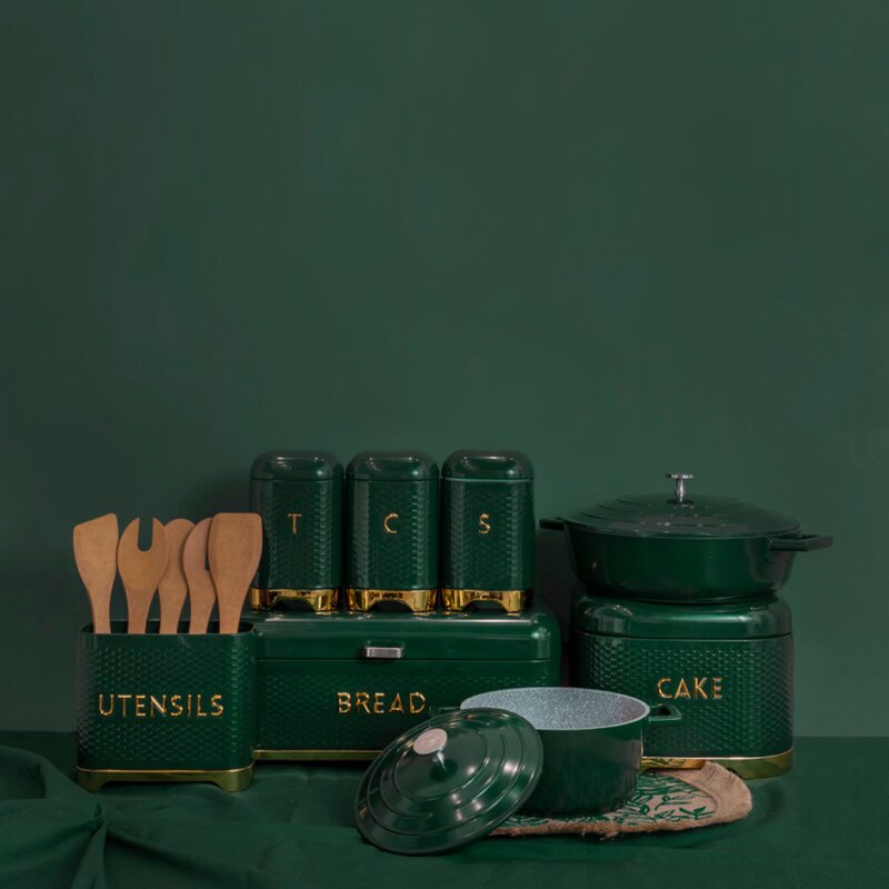 Cast Aluminium lav gryte 4L 29 cm hunter green