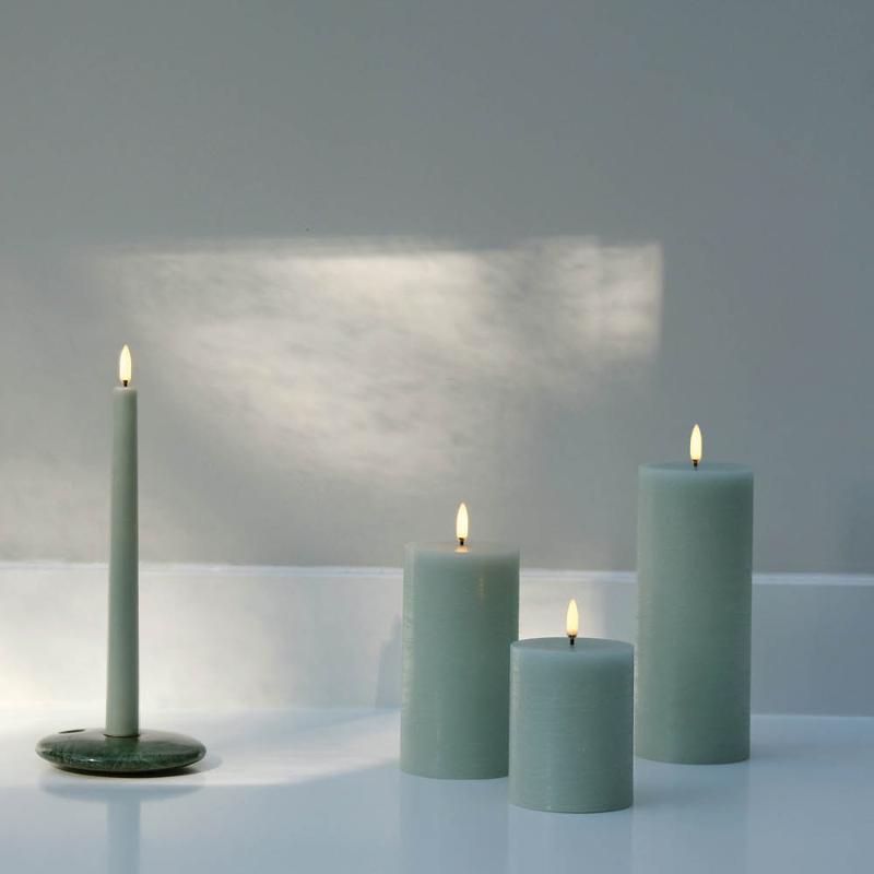 Pillar LED kubbelys 7,8x15,2 cm dusty green