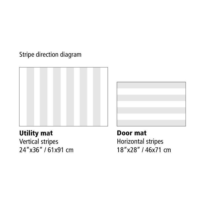 Skinny Stripe dørmatte 46x71 cm citron