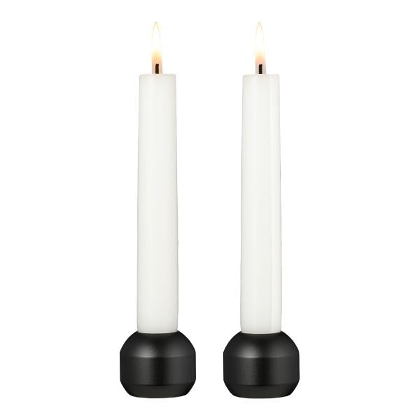 Silhouette lysestake 3,4 cm 2 stk svart