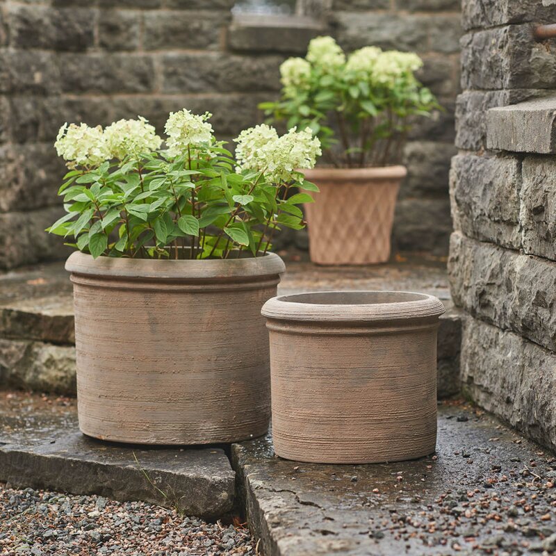 Bari blomsterkrukke 34/44 cm 2 stk terracotta brun