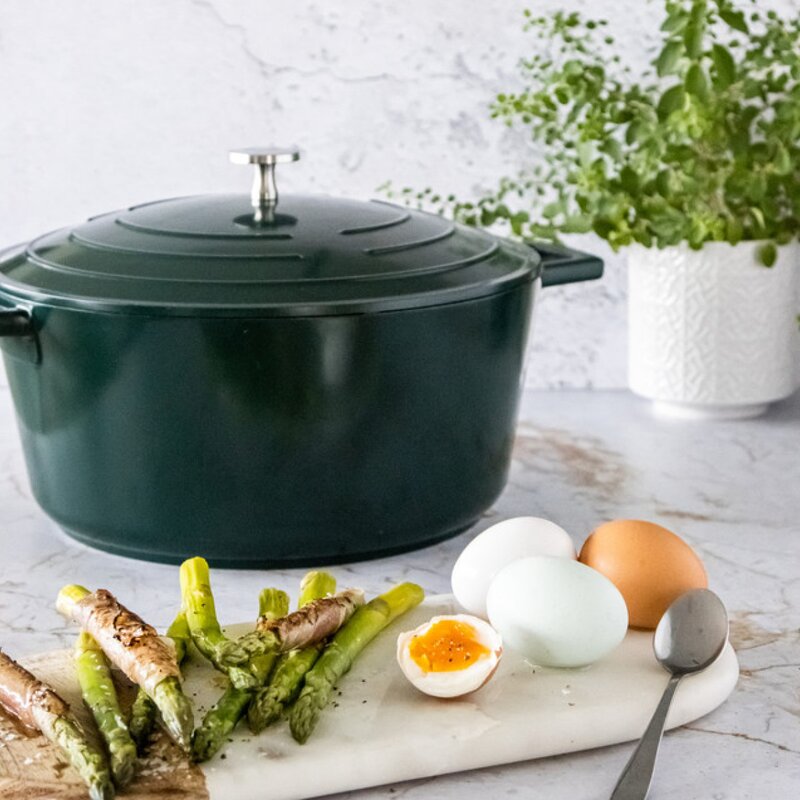 Cast Aluminium gryte 5L 29 cm hunter green