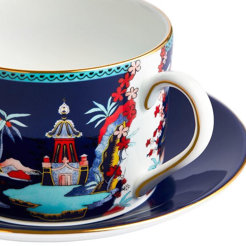 Wonderlust tekopp & asjett blue pagoda