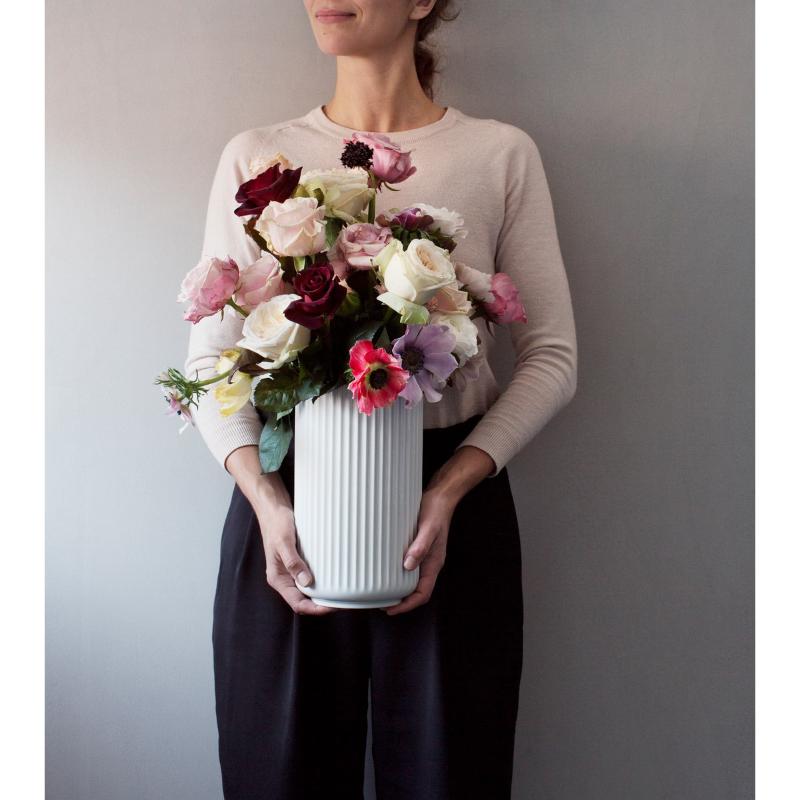 Vase h31 cm hvit