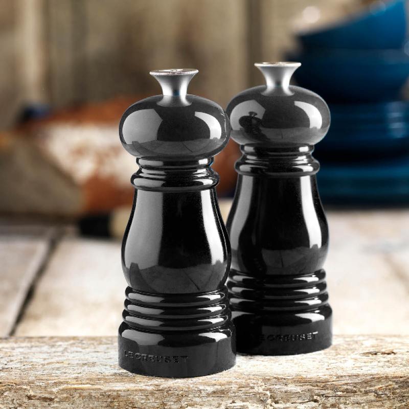 Salt- og pepperkvernsett 11 cm black