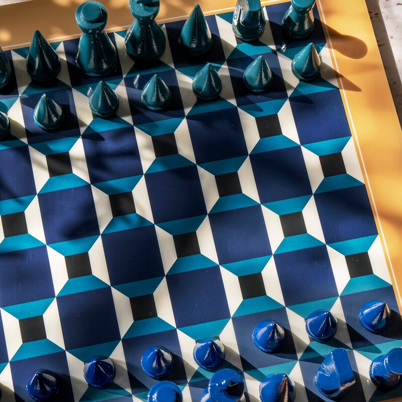 Lacquered sjakksett athena spill