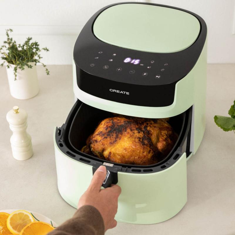 Airfryer single kurv 6,2L lys grønn