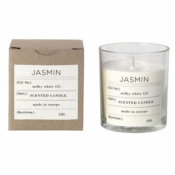 Jasmin duftlys 7,4 cm hvit