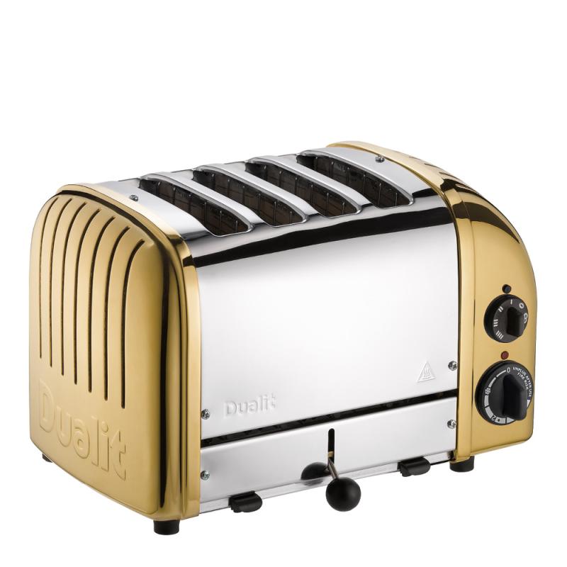 Classic brødrister 4 skiver messing
