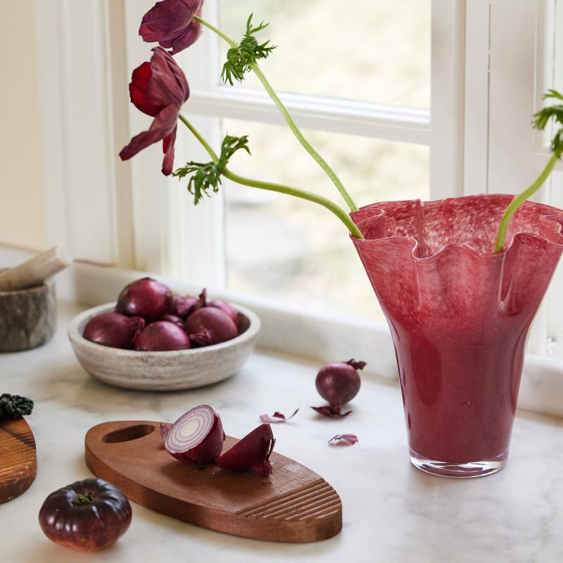 Viva vase 20 cm vinrød