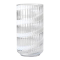 Vase munnblåst glass 20,5 cm swirl white