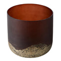 Lana vase 14 cm brun/gull