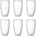 Pavina dobbeltvegget glass 45 cl 6 stk klar